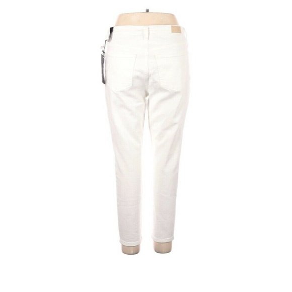 Max Studio Ankle Skinny Jeans White High Rise Indigo Plus 18W New - Picture 3 of 6